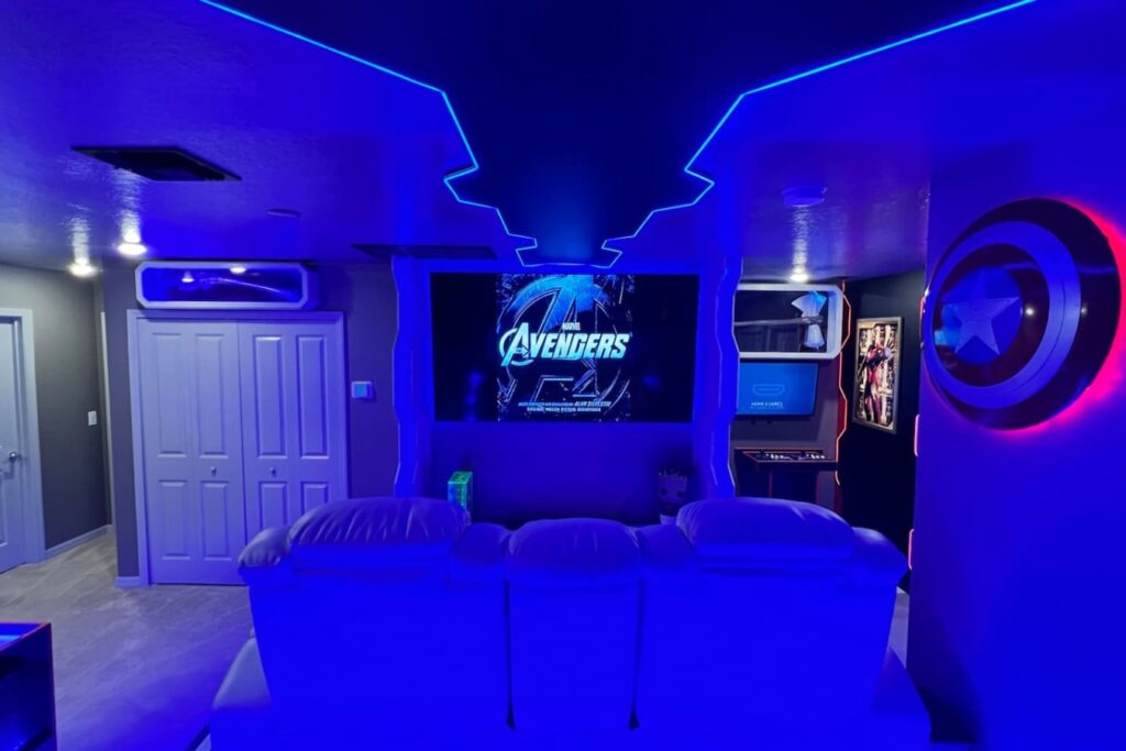 Amazing Friends — Superhero-inspired cinema room